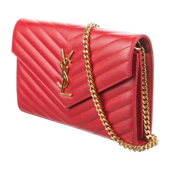 COPY - Saint Laurent Monogram Large Grain de Poudre Calfskin Wallet on Chain - … - Picture 2 of 9